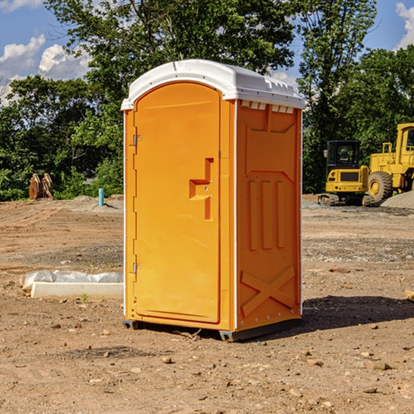 how often are the porta potties cleaned and serviced during a rental period in Germantown